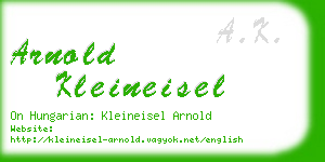 arnold kleineisel business card